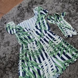 Floral Leaves Romper